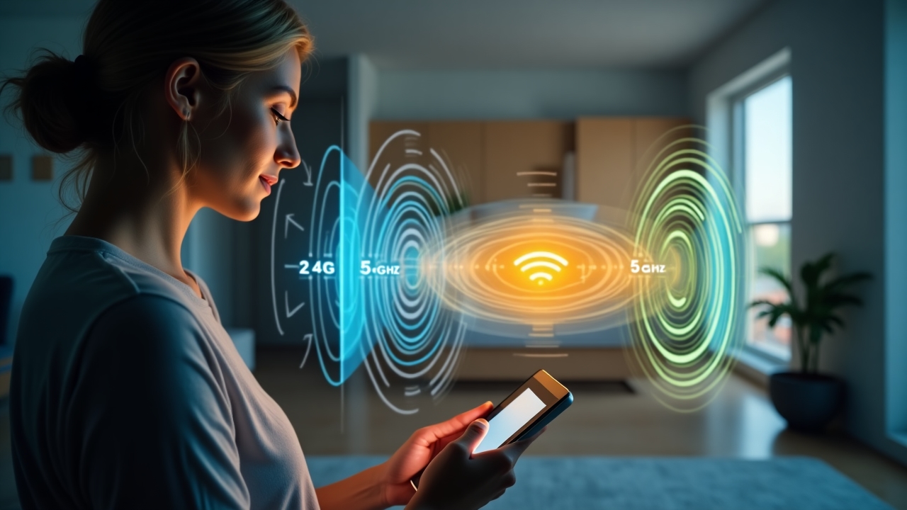 Visualización de ondas Wi-Fi en un hogar